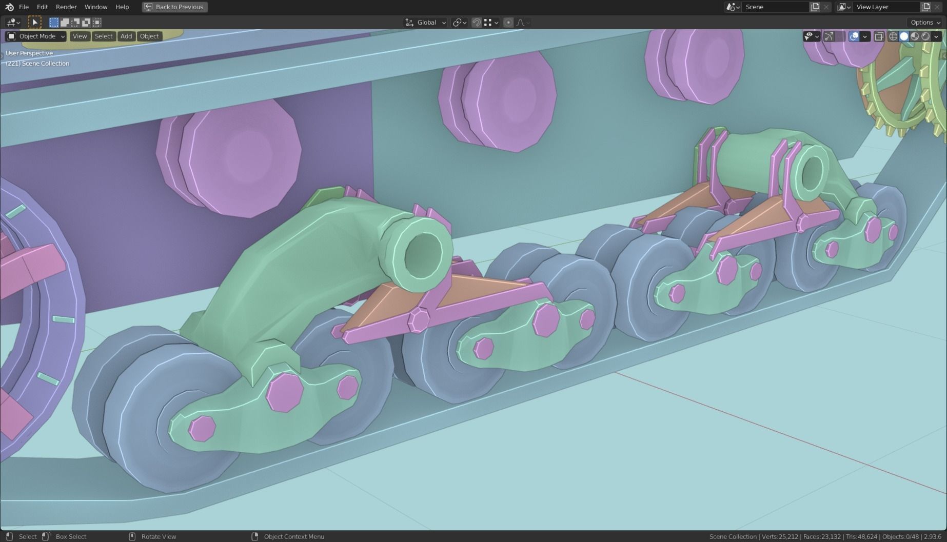 7TP Tank Base Mesh Low-poly 3D model_16