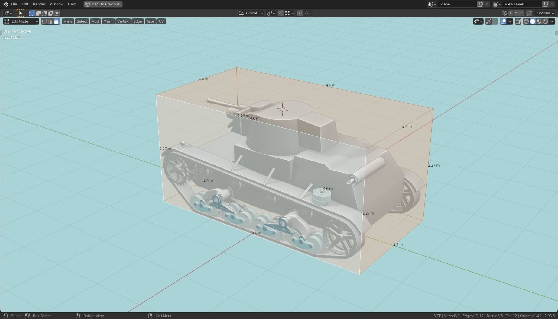7TP Tank Base Mesh Low-poly 3D model_12