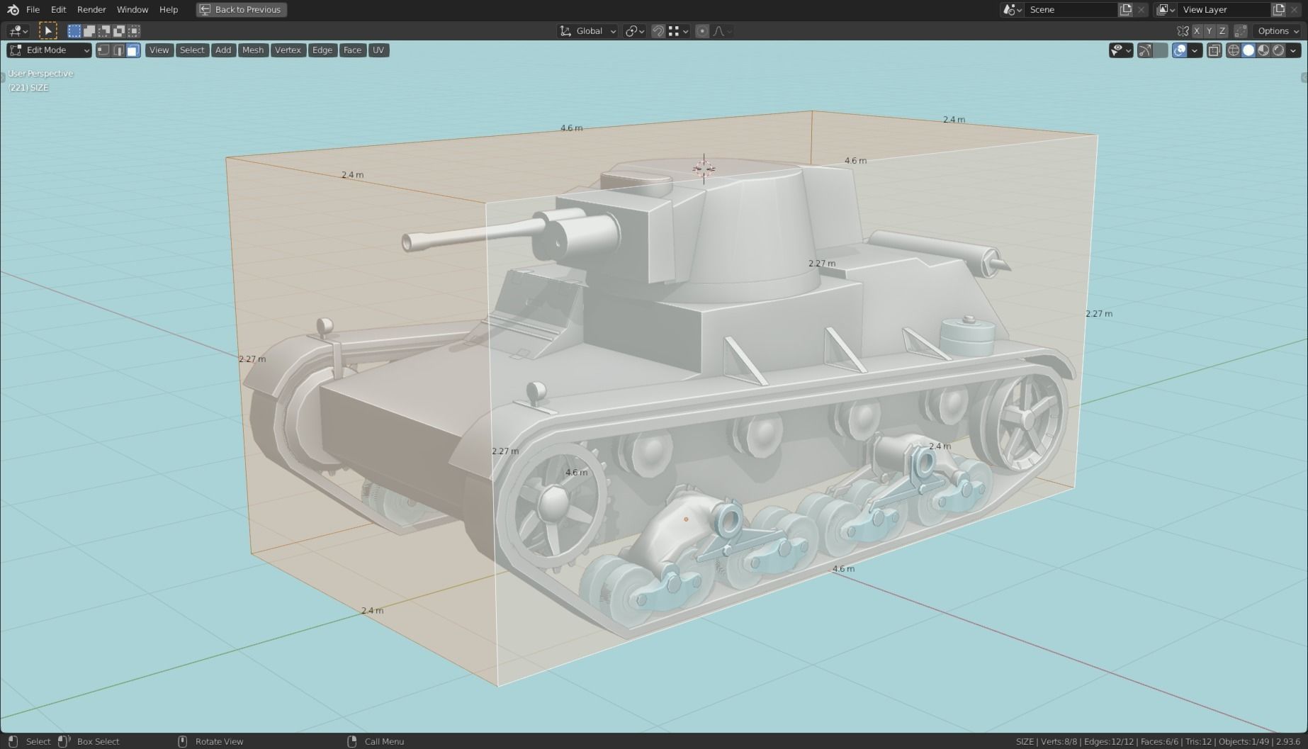 7TP Tank Base Mesh Low-poly 3D model_23