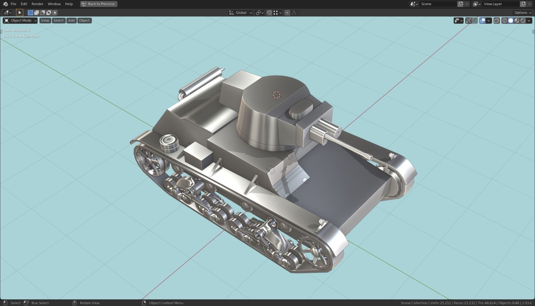 7TP Tank Base Mesh Low-poly 3D model_18