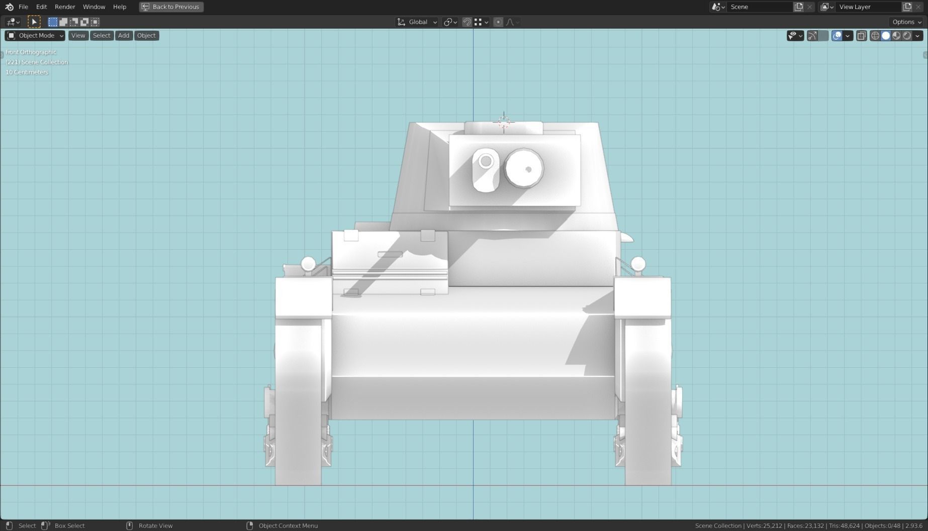 7TP Tank Base Mesh Low-poly 3D model_4