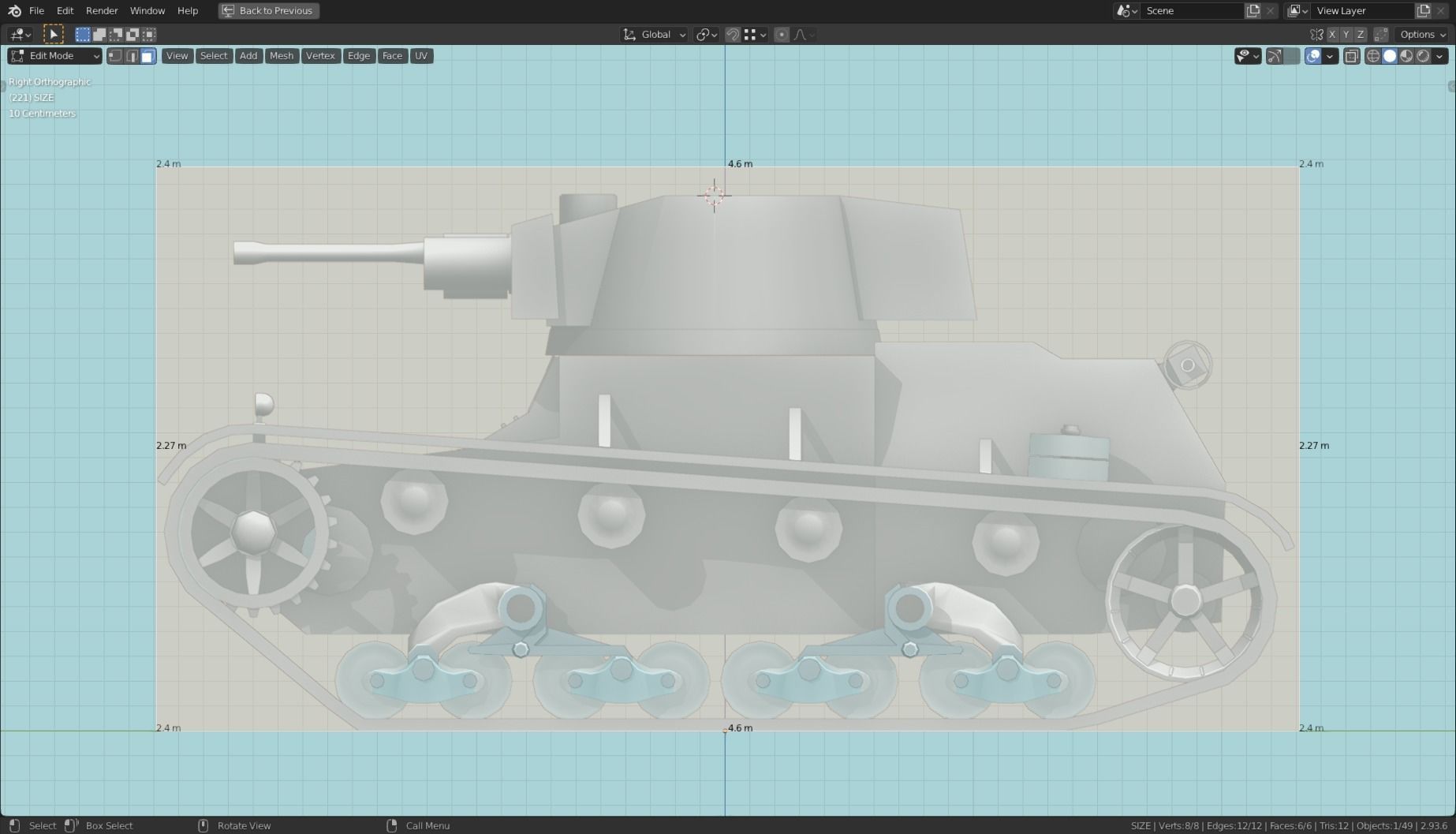 7TP Tank Base Mesh Low-poly 3D model_26