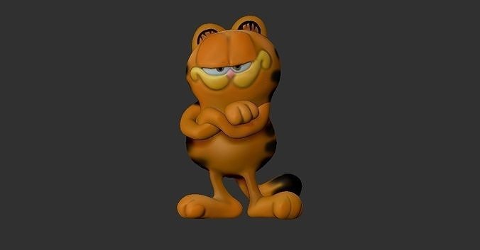 Garfield sculpture for 3D printing  3D print model