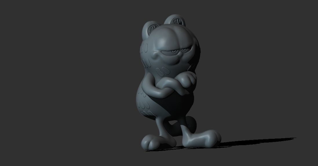 Garfield sculpture for 3D printing  3D print model_3