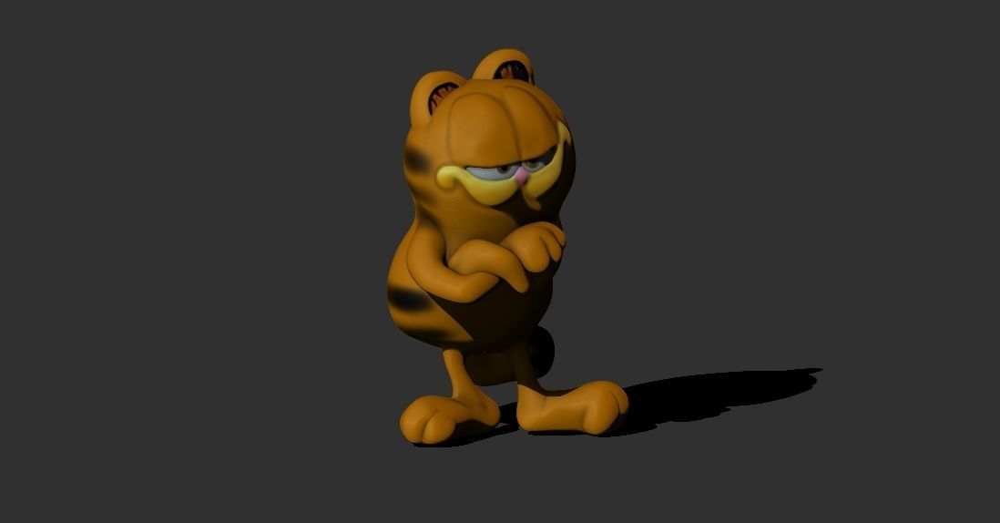 Garfield sculpture for 3D printing  3D print model_8