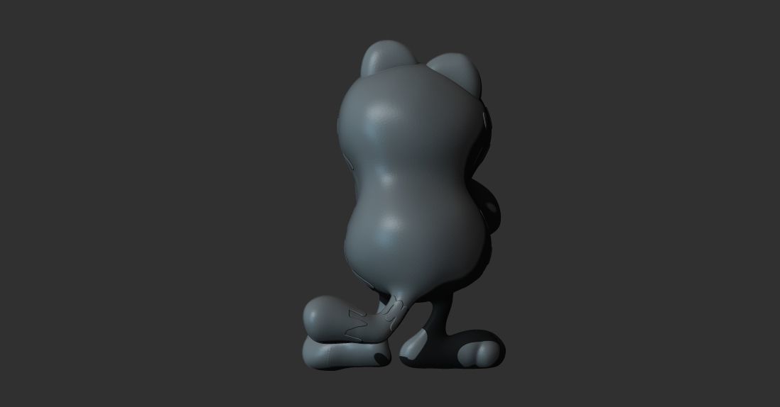 Garfield sculpture for 3D printing  3D print model_13