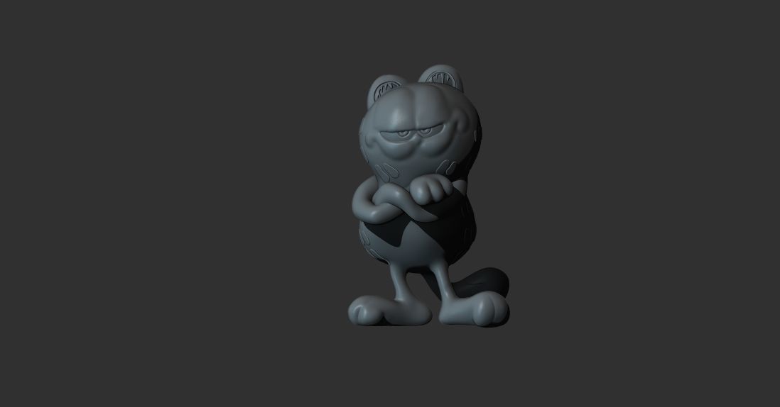 Garfield sculpture for 3D printing  3D print model_1