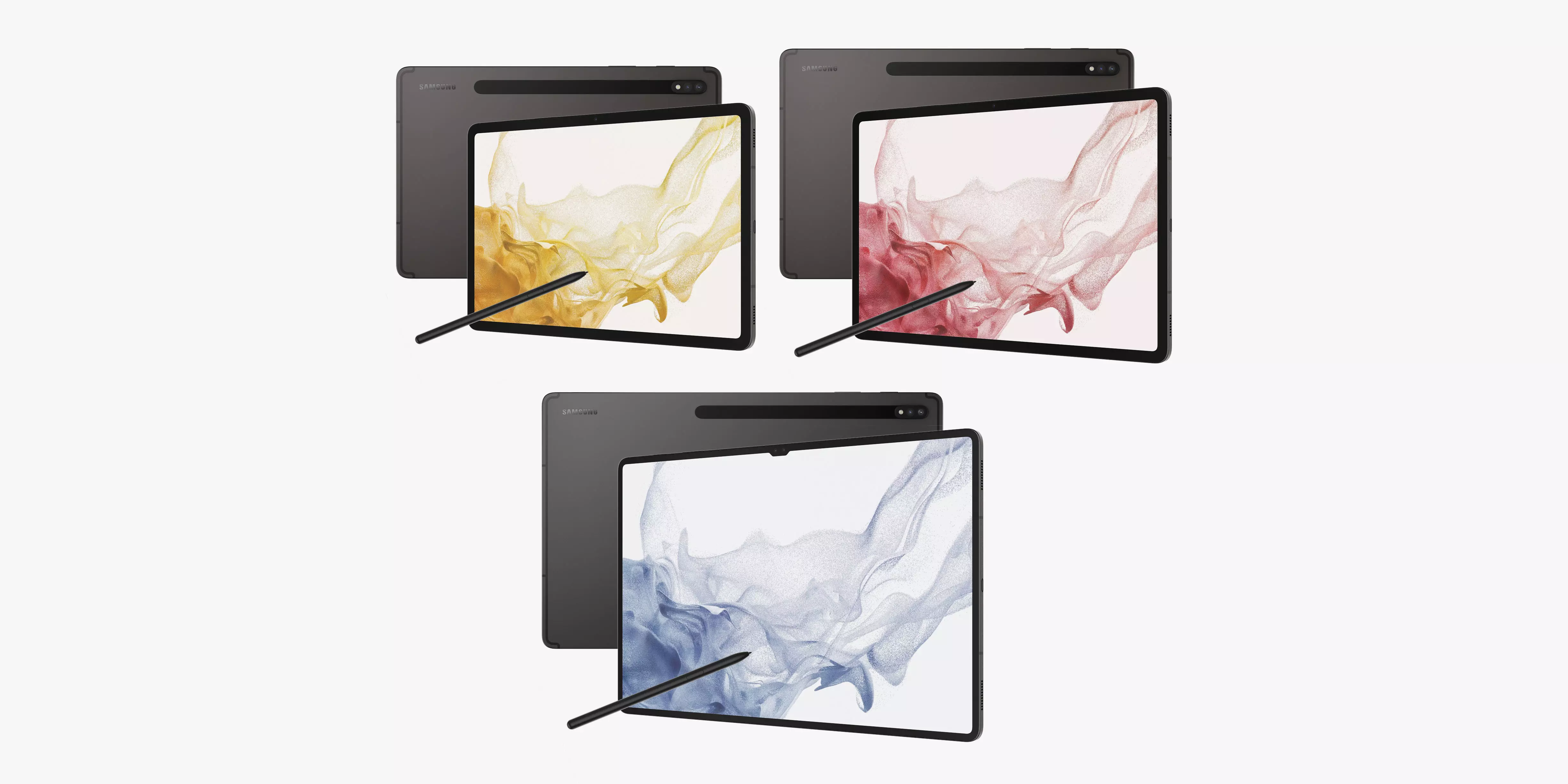 Samsung Galaxy Tab S8 and Tab S8 Plus and Tab S8 Ultra 3D model