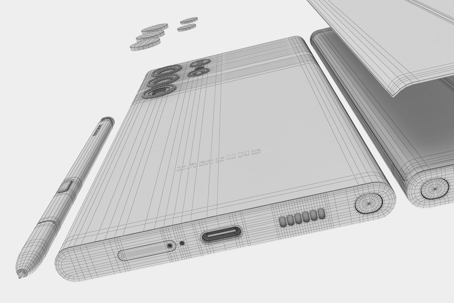 Samsung Galaxy Tab S8 and Galaxy S22 Collection 3D model_43