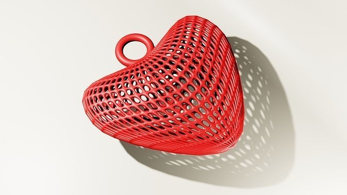 Hot Valentine Heart 3D printed pendants or keychain 2022 3D print model