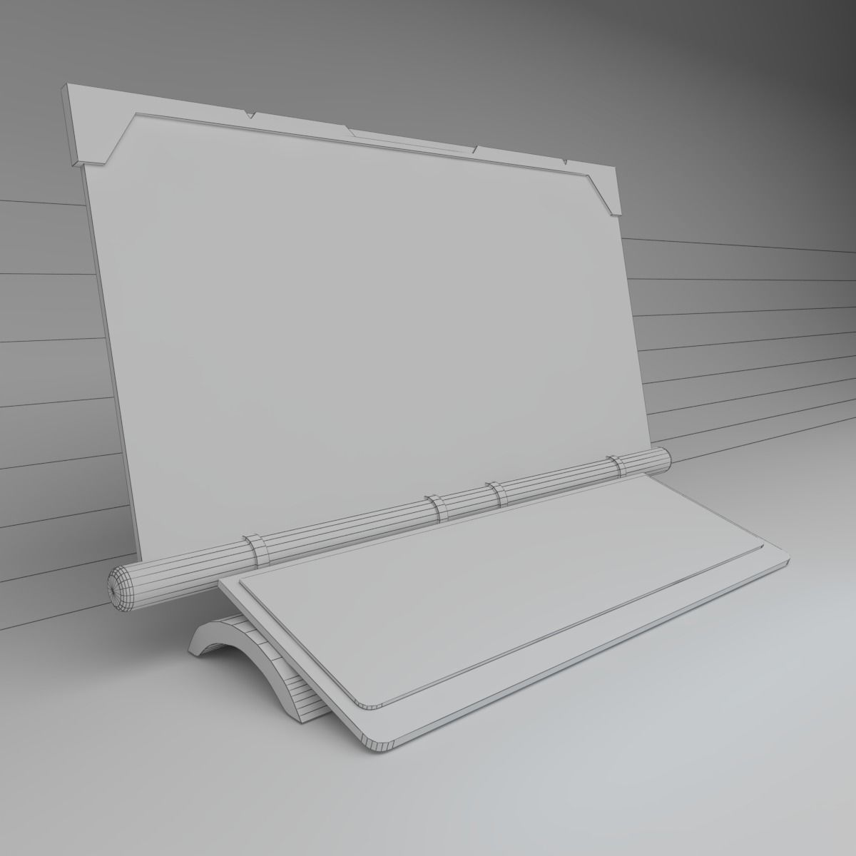 Sci-Fi holographic PC 3D model_3