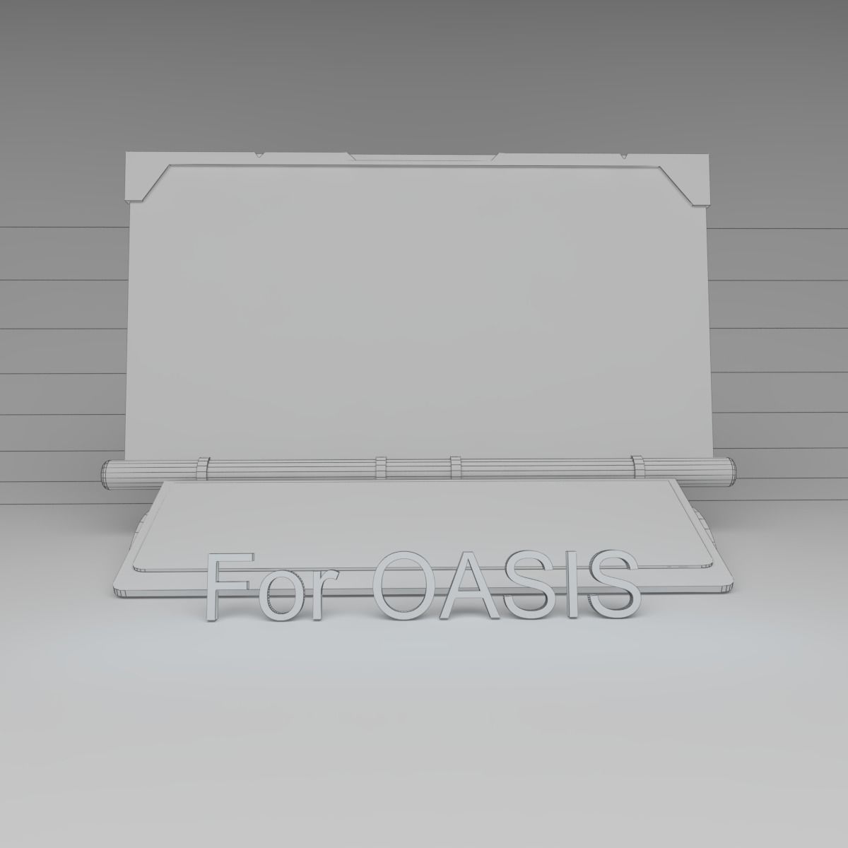 Sci-Fi holographic PC 3D model_4