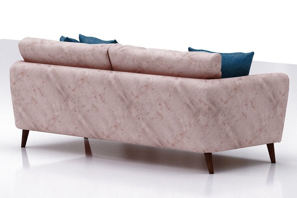 contemporary sofa Low-poly 3D model_3