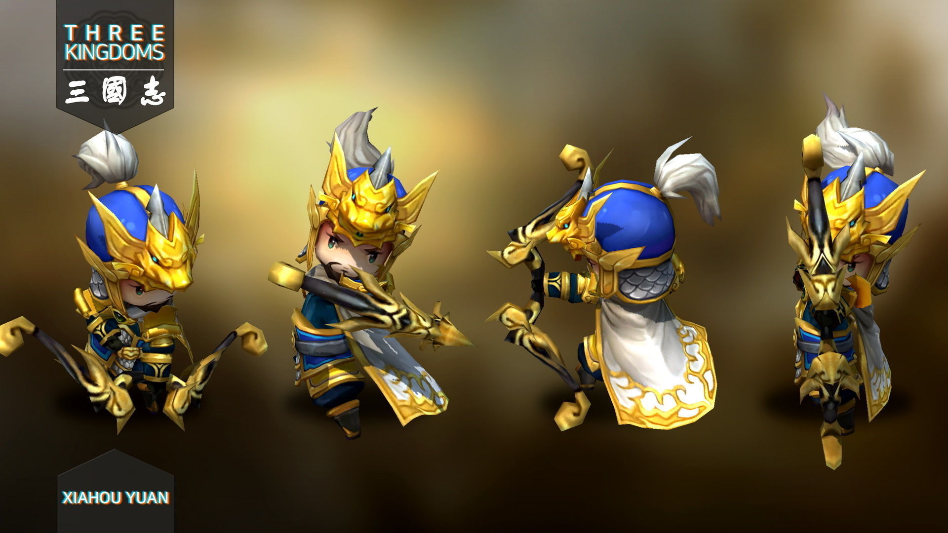 Three kingdoms - Xiahou Yuan Low-poly 3D model_3