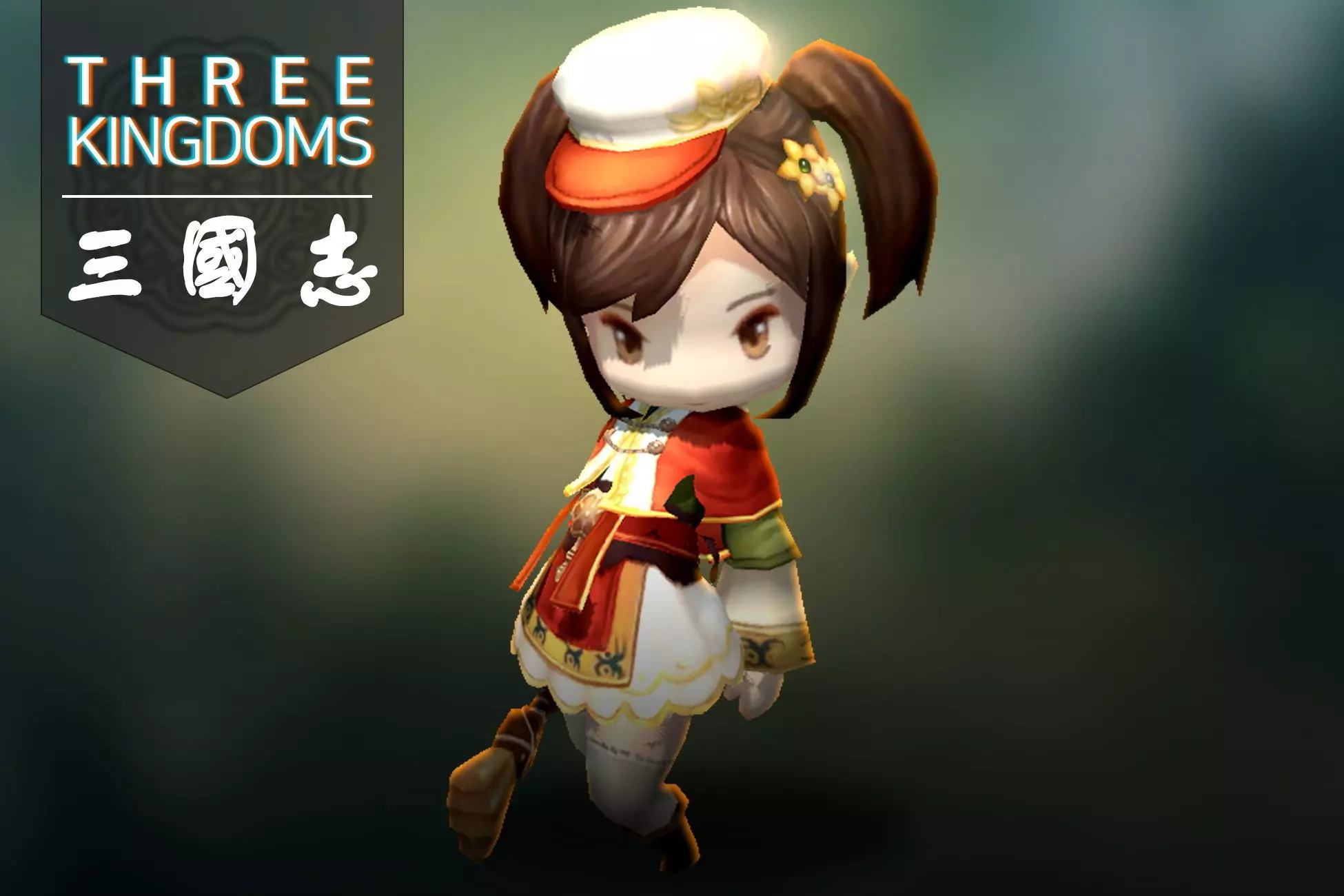 Three kingdoms - Xiaoqiao Low-poly 3D model_0