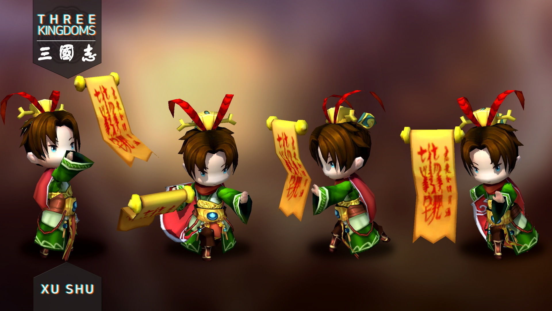 Three kingdoms - Xu Shu Low-poly 3D model_3