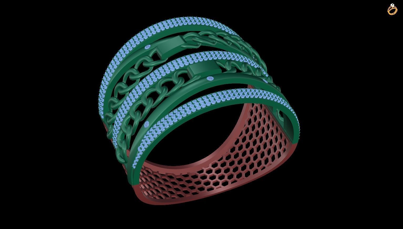 necklaces ring made of wires 3D print model_1