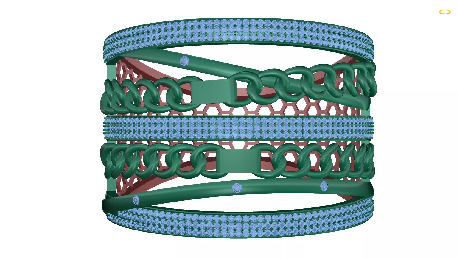 necklaces ring made of wires 3D print model_0