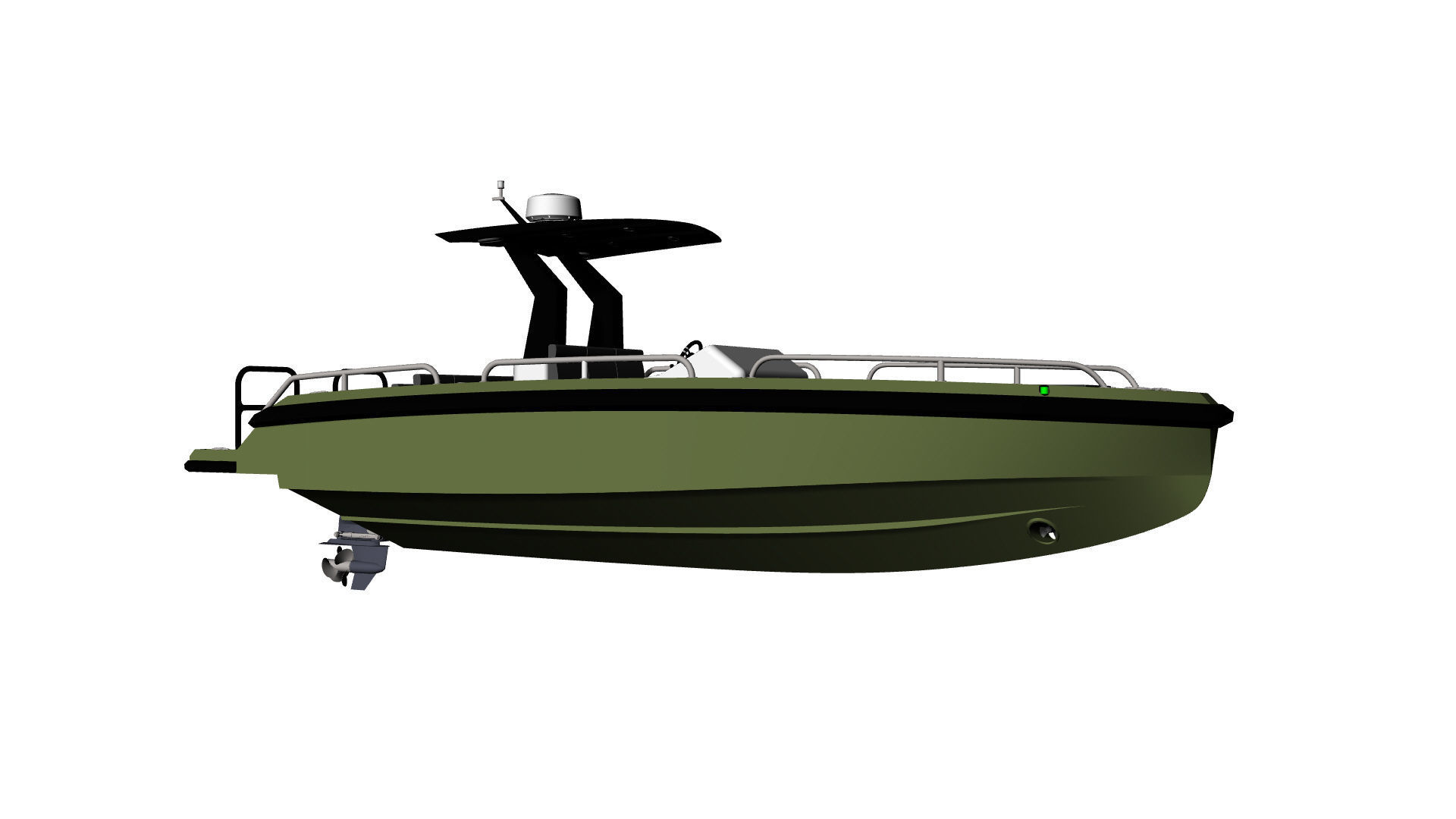 8 Meter Yacht Tender Runabout  3D model_31