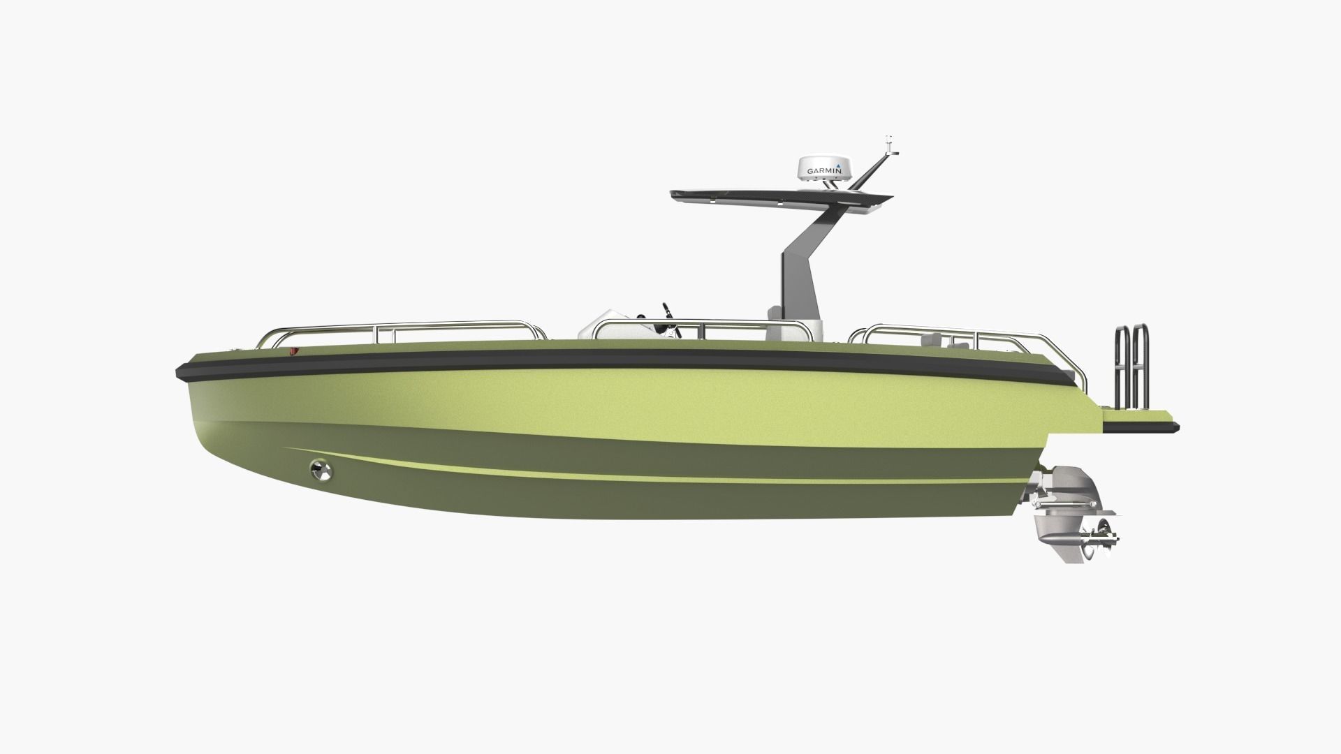 8 Meter Yacht Tender Runabout  3D model_2