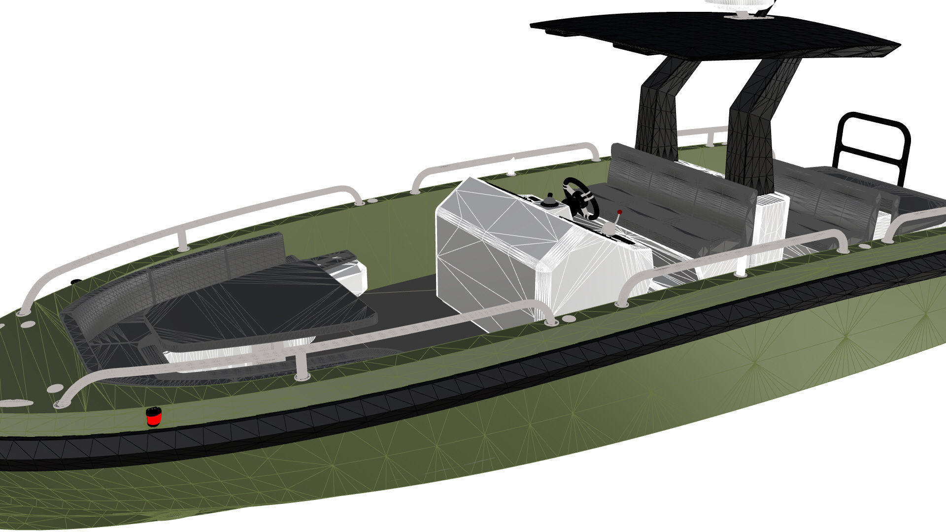 8 Meter Yacht Tender Runabout  3D model_25