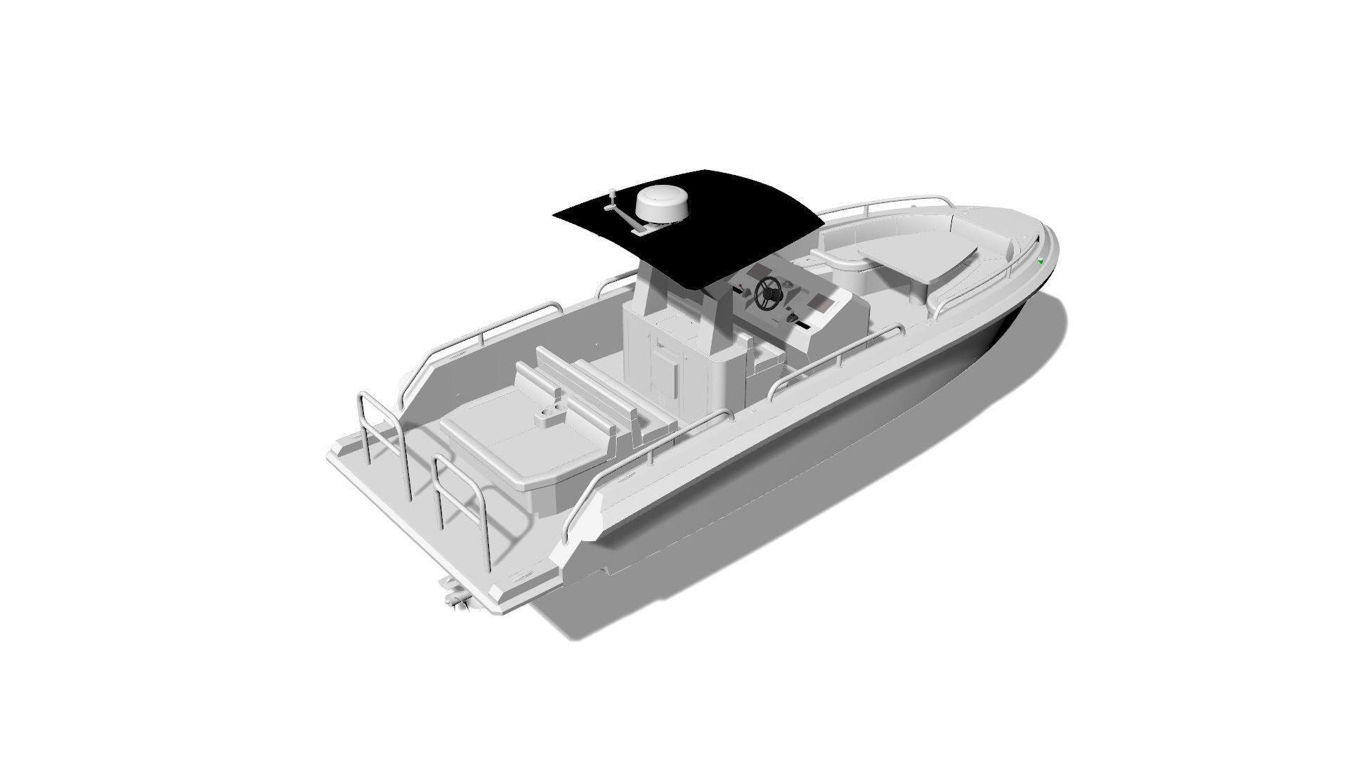8 Meter Yacht Tender Runabout  3D model_12
