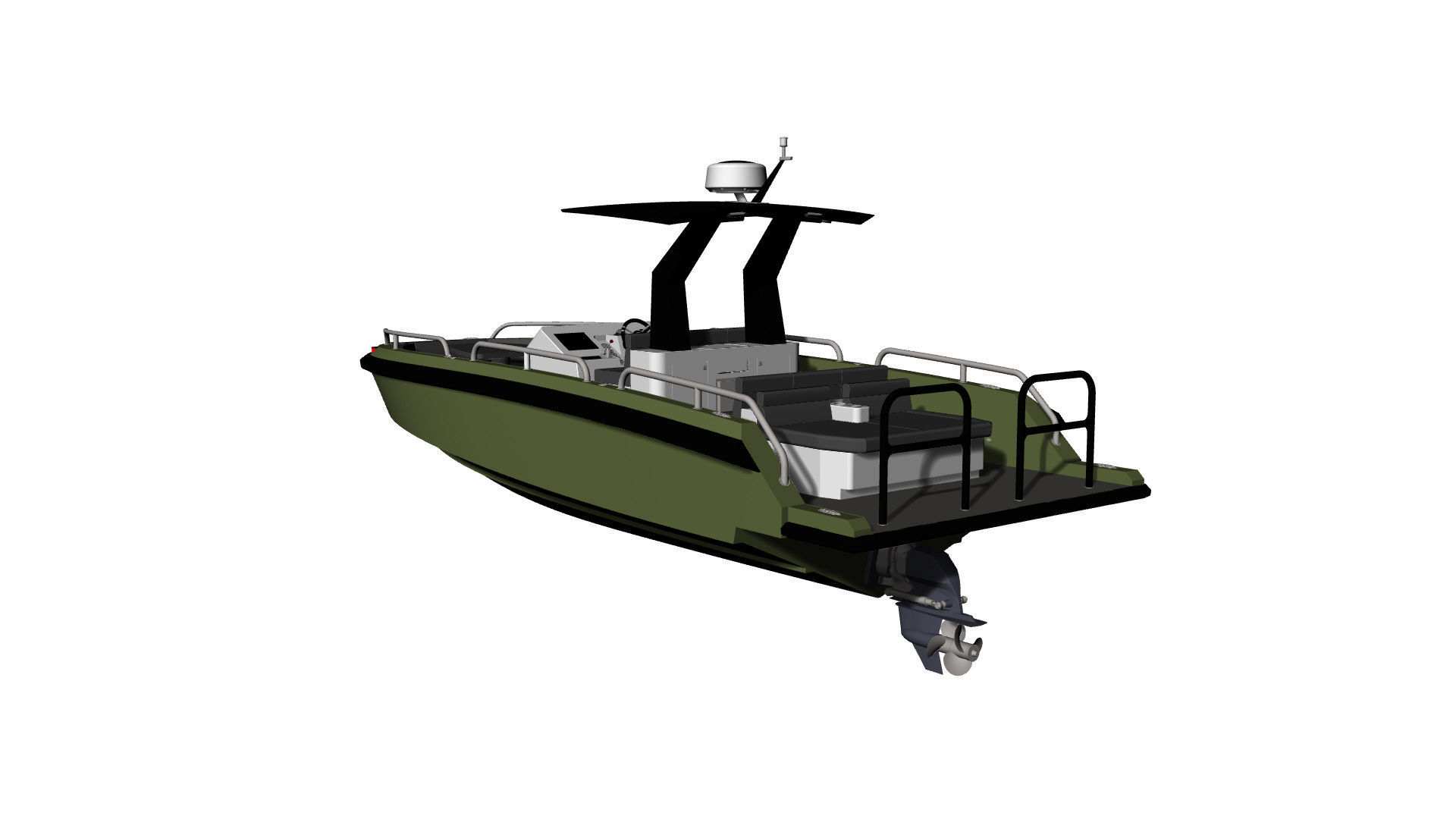 8 Meter Yacht Tender Runabout  3D model_43