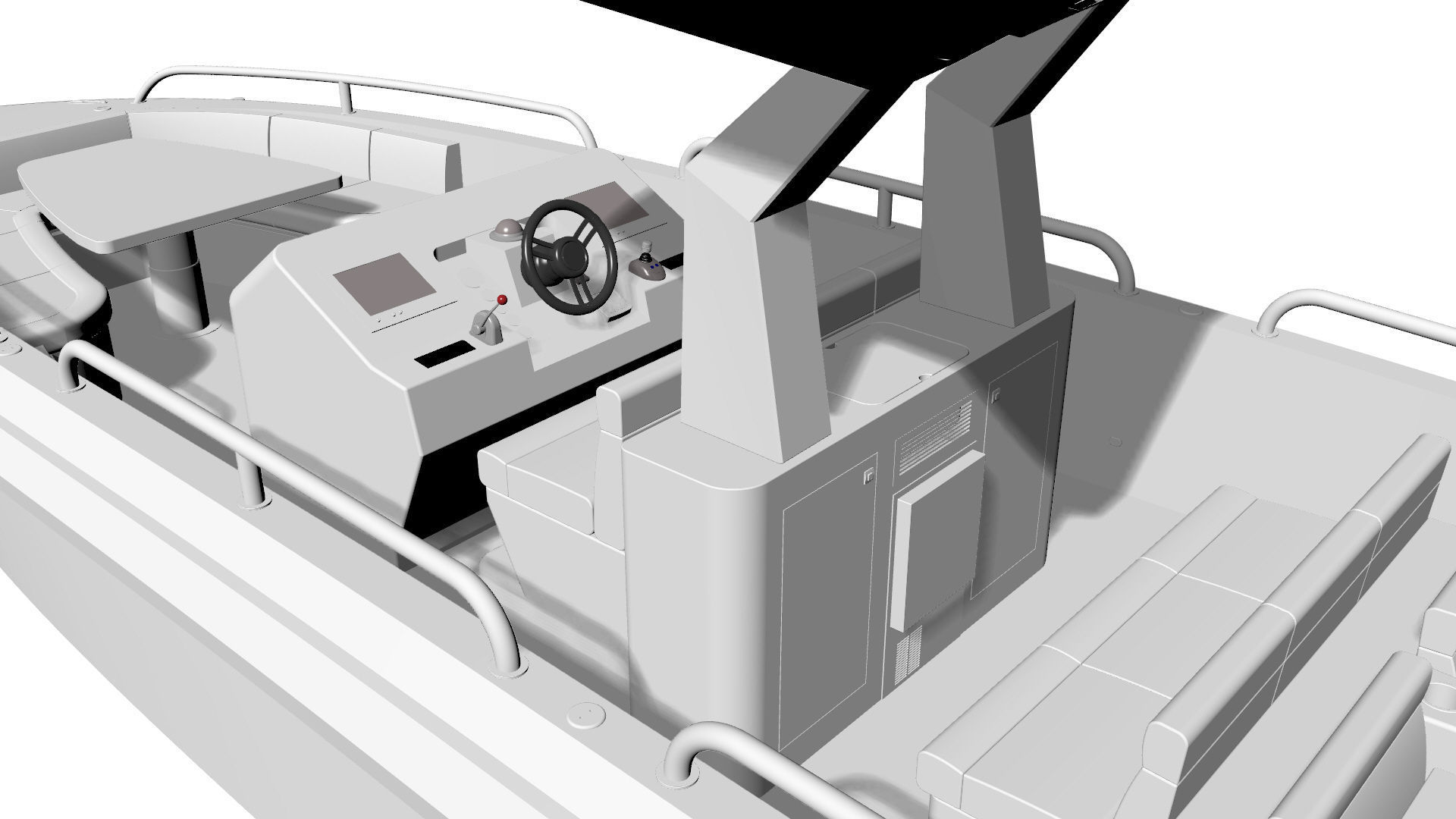 8 Meter Yacht Tender Runabout  3D model_17