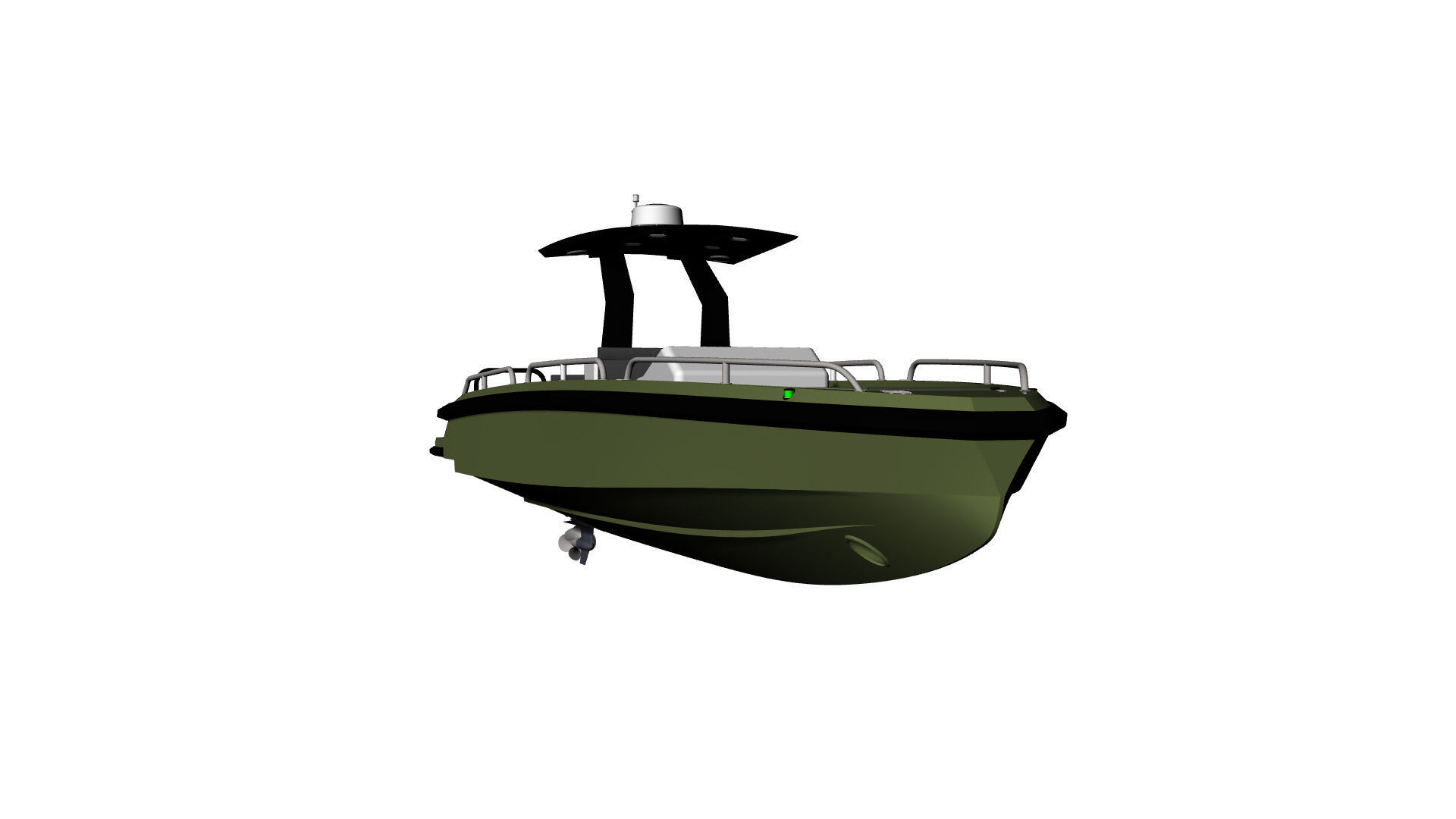 8 Meter Yacht Tender Runabout  3D model_30