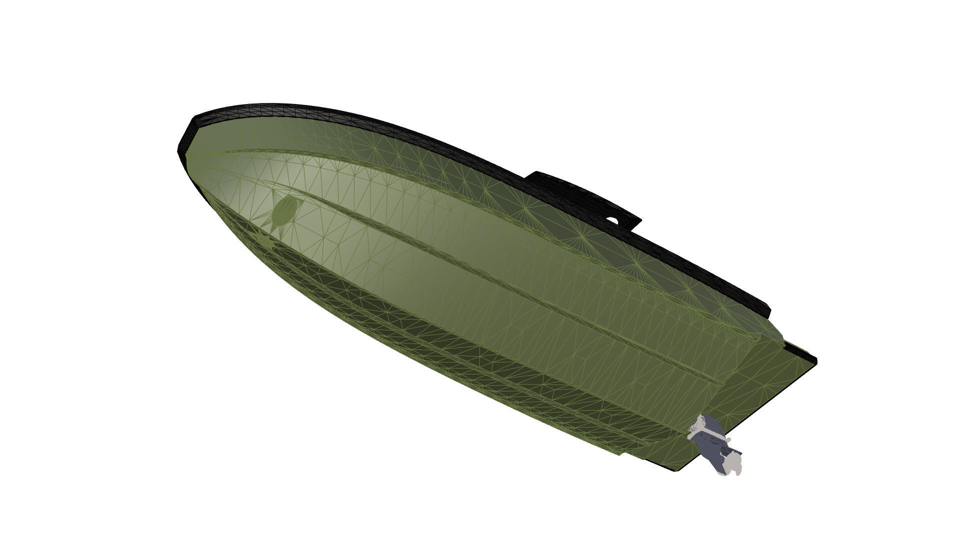 8 Meter Yacht Tender Runabout  3D model_24