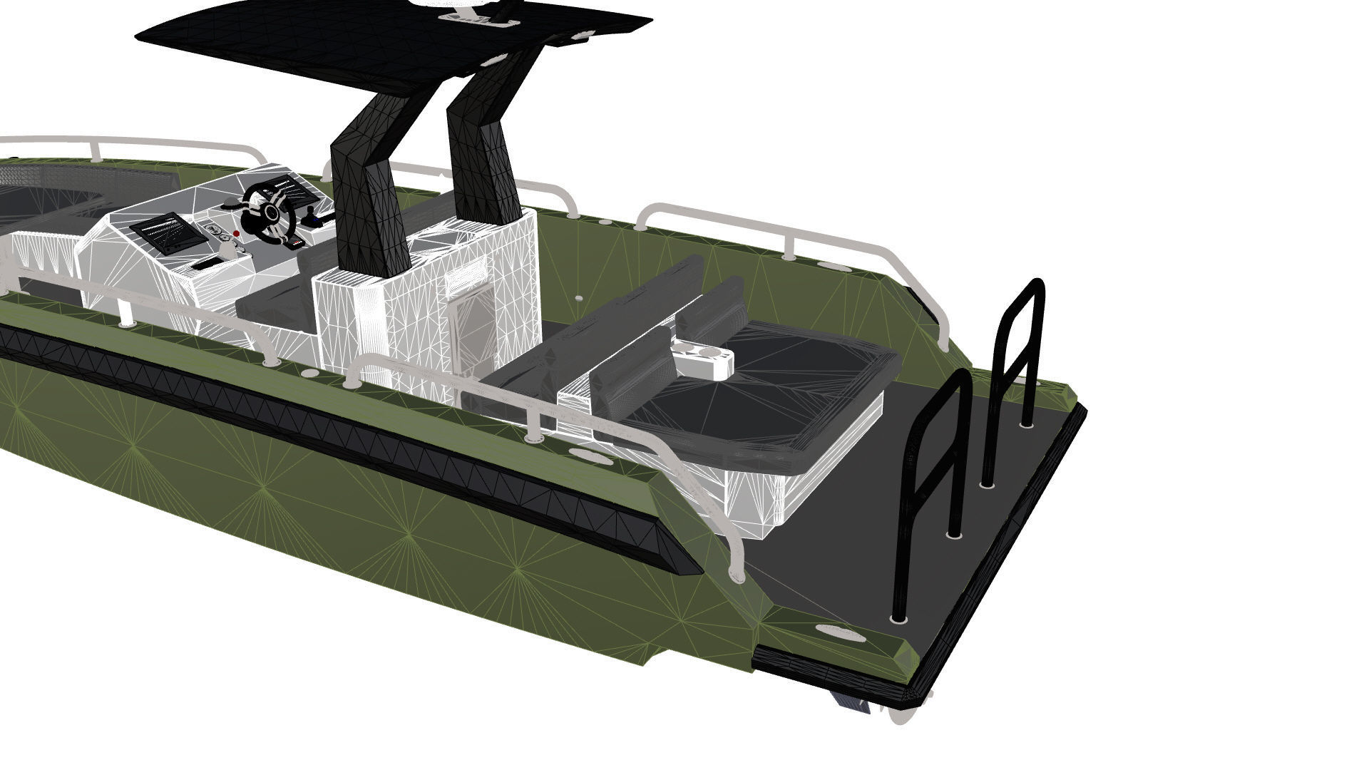 8 Meter Yacht Tender Runabout  3D model_23