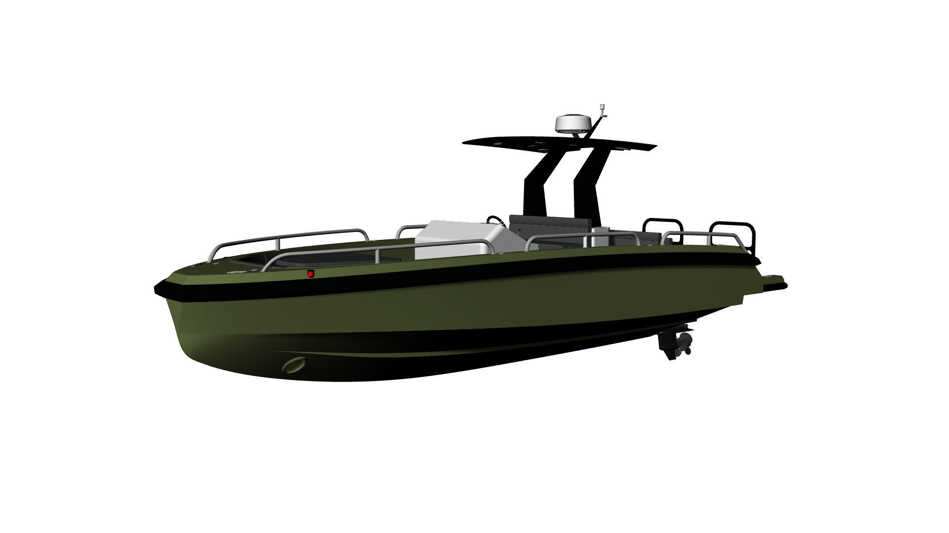 8 Meter Yacht Tender Runabout  3D model_33