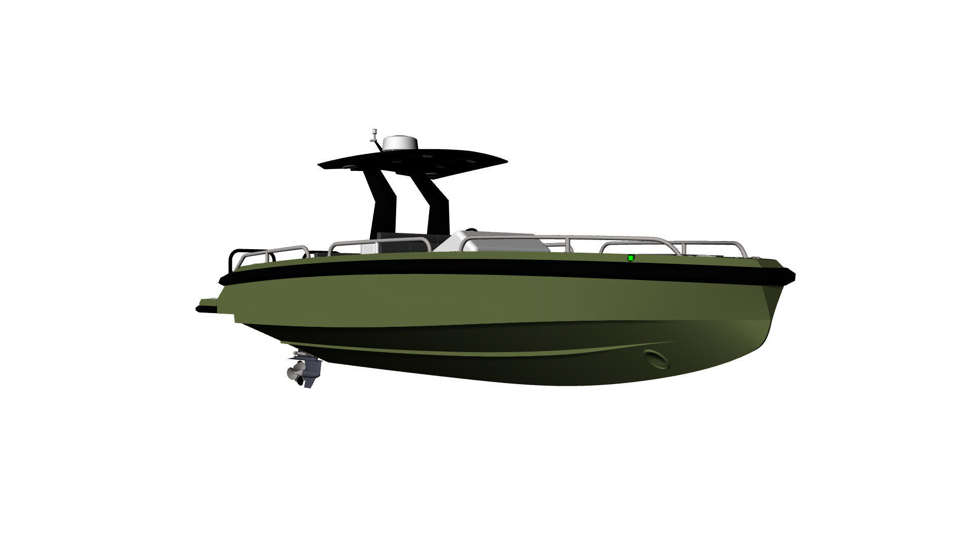 8 Meter Yacht Tender Runabout  3D model_34