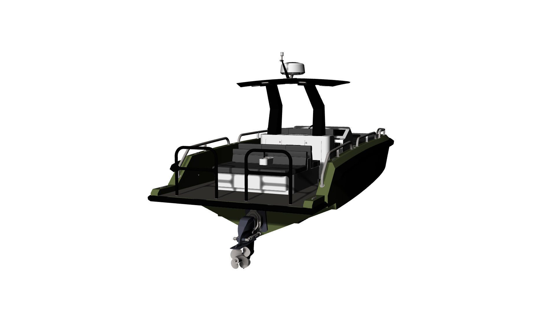 8 Meter Yacht Tender Runabout  3D model_39