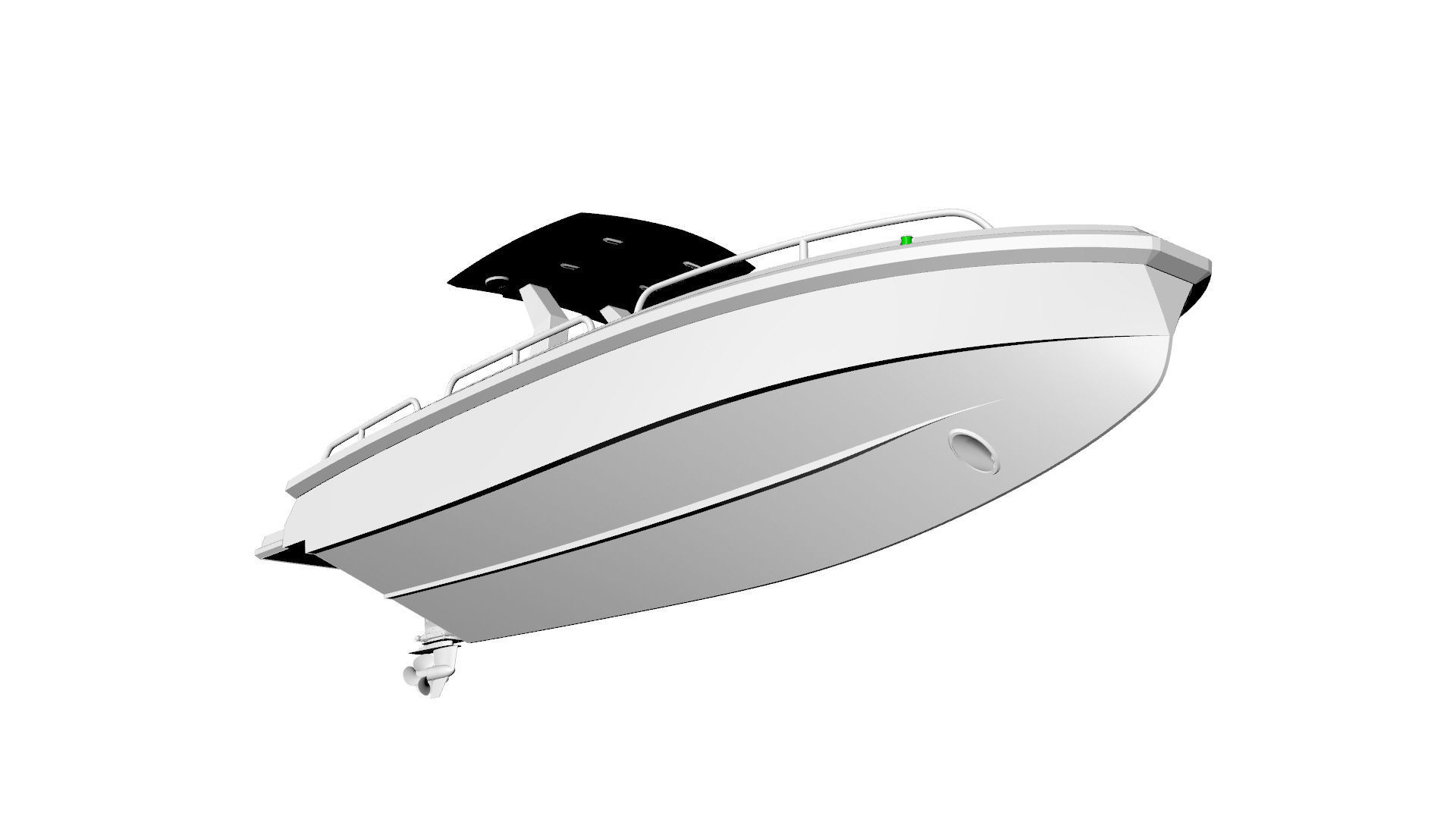 8 Meter Yacht Tender Runabout  3D model_11