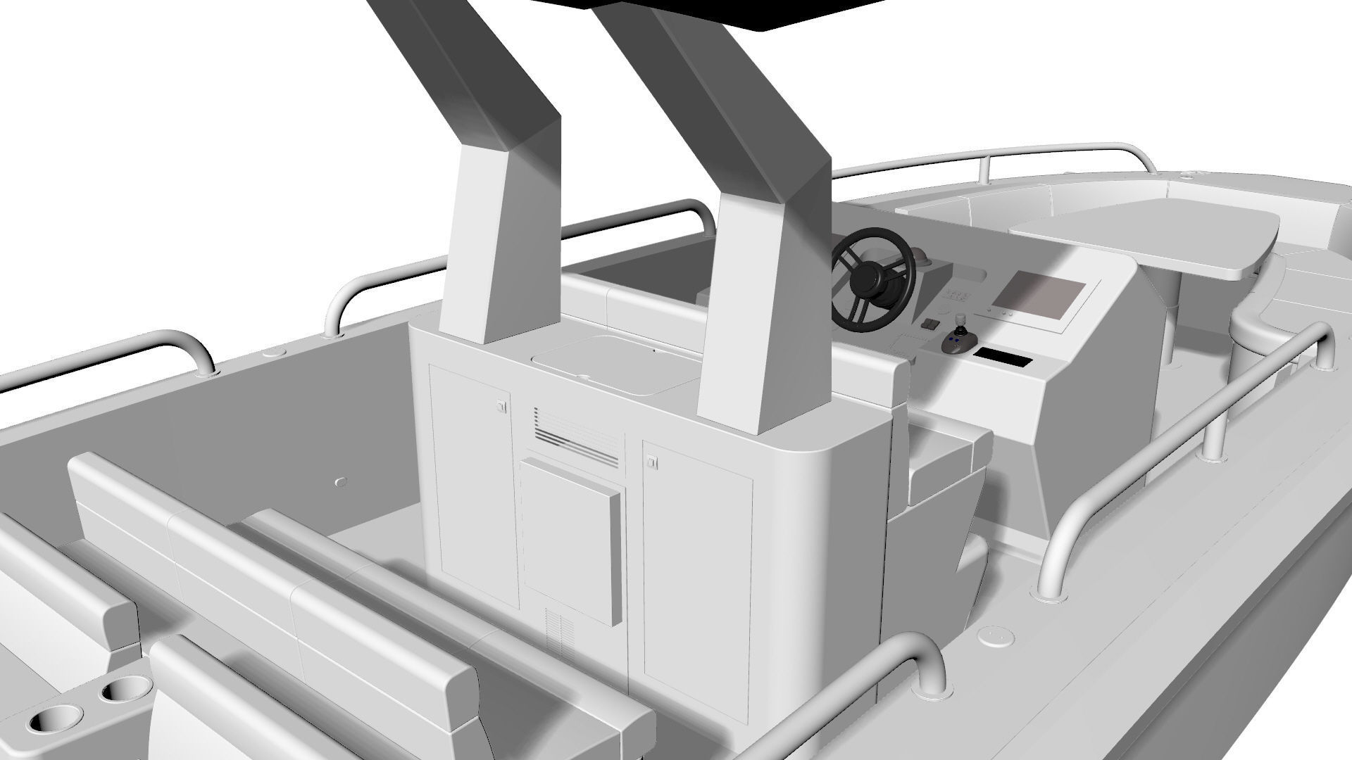 8 Meter Yacht Tender Runabout  3D model_20