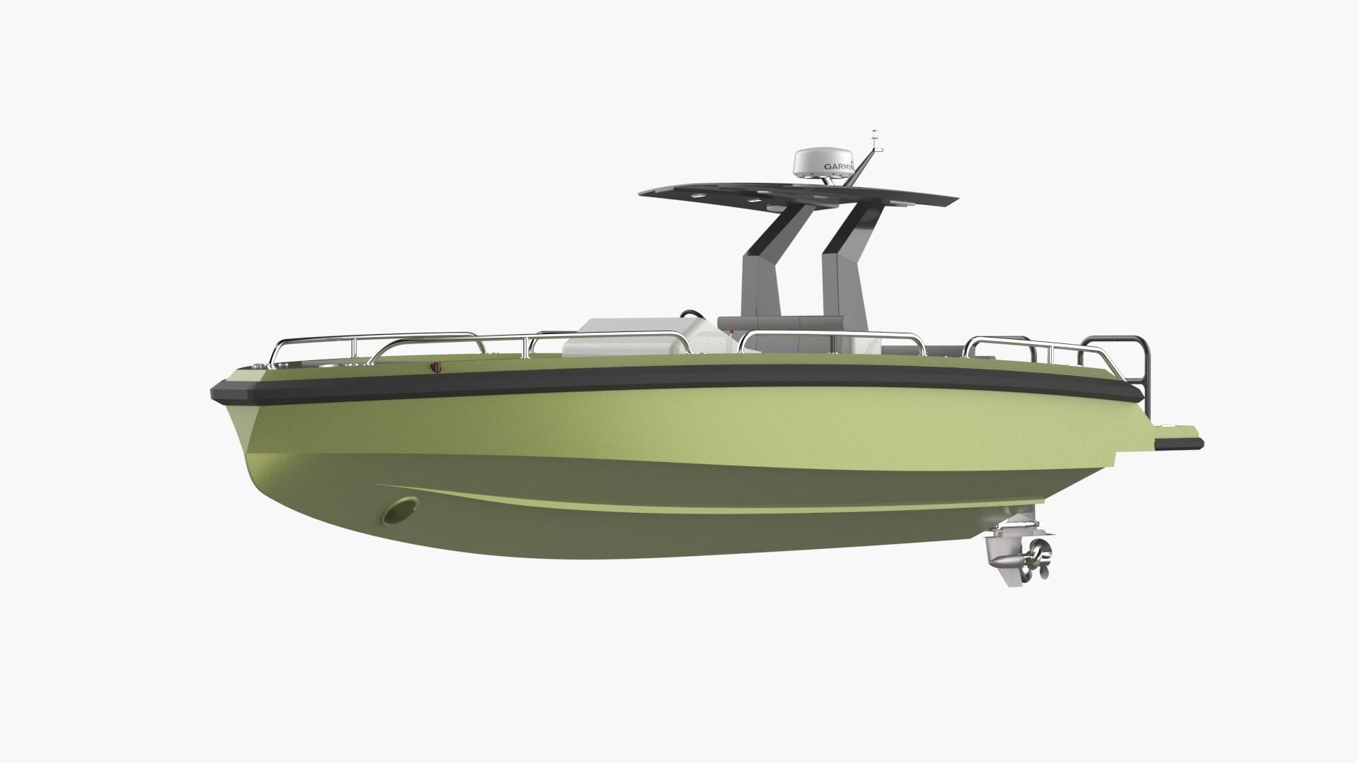 8 Meter Yacht Tender Runabout  3D model_5