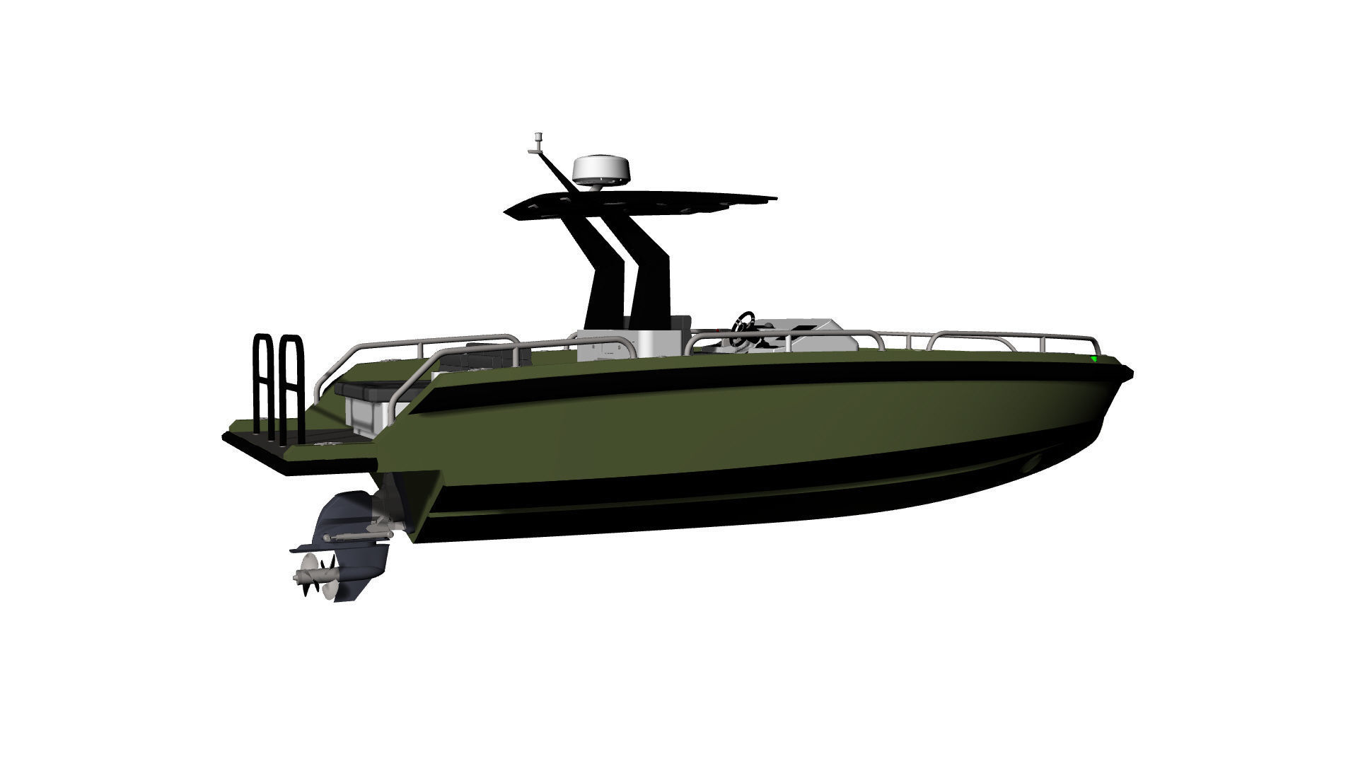 8 Meter Yacht Tender Runabout  3D model_32