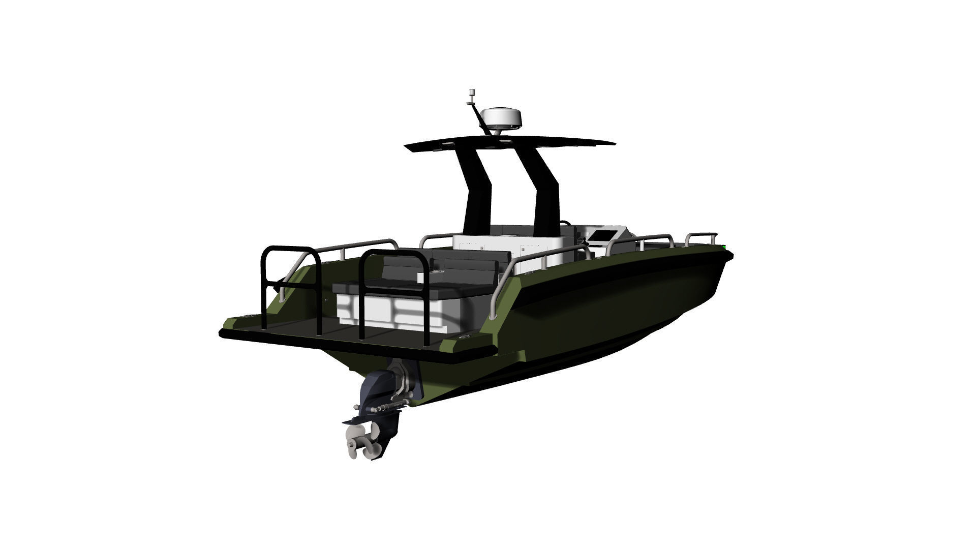 8 Meter Yacht Tender Runabout  3D model_38