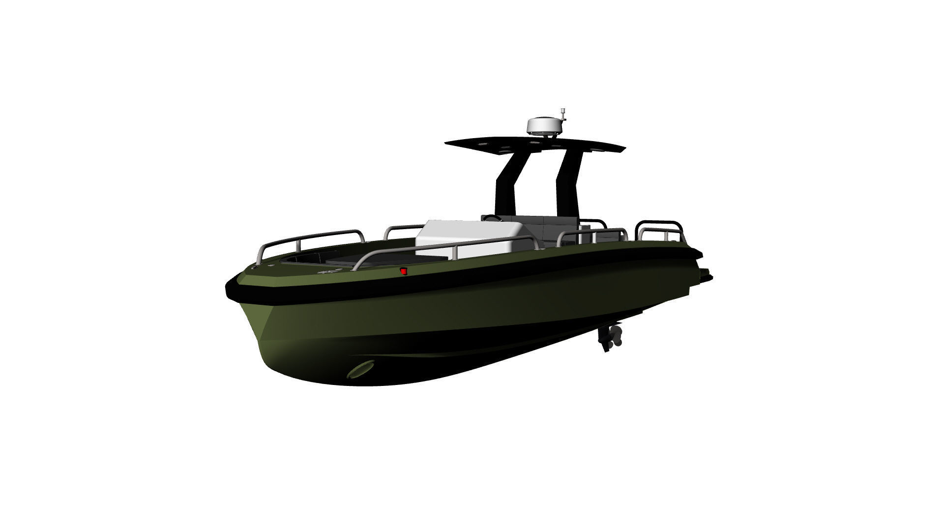 8 Meter Yacht Tender Runabout  3D model_36