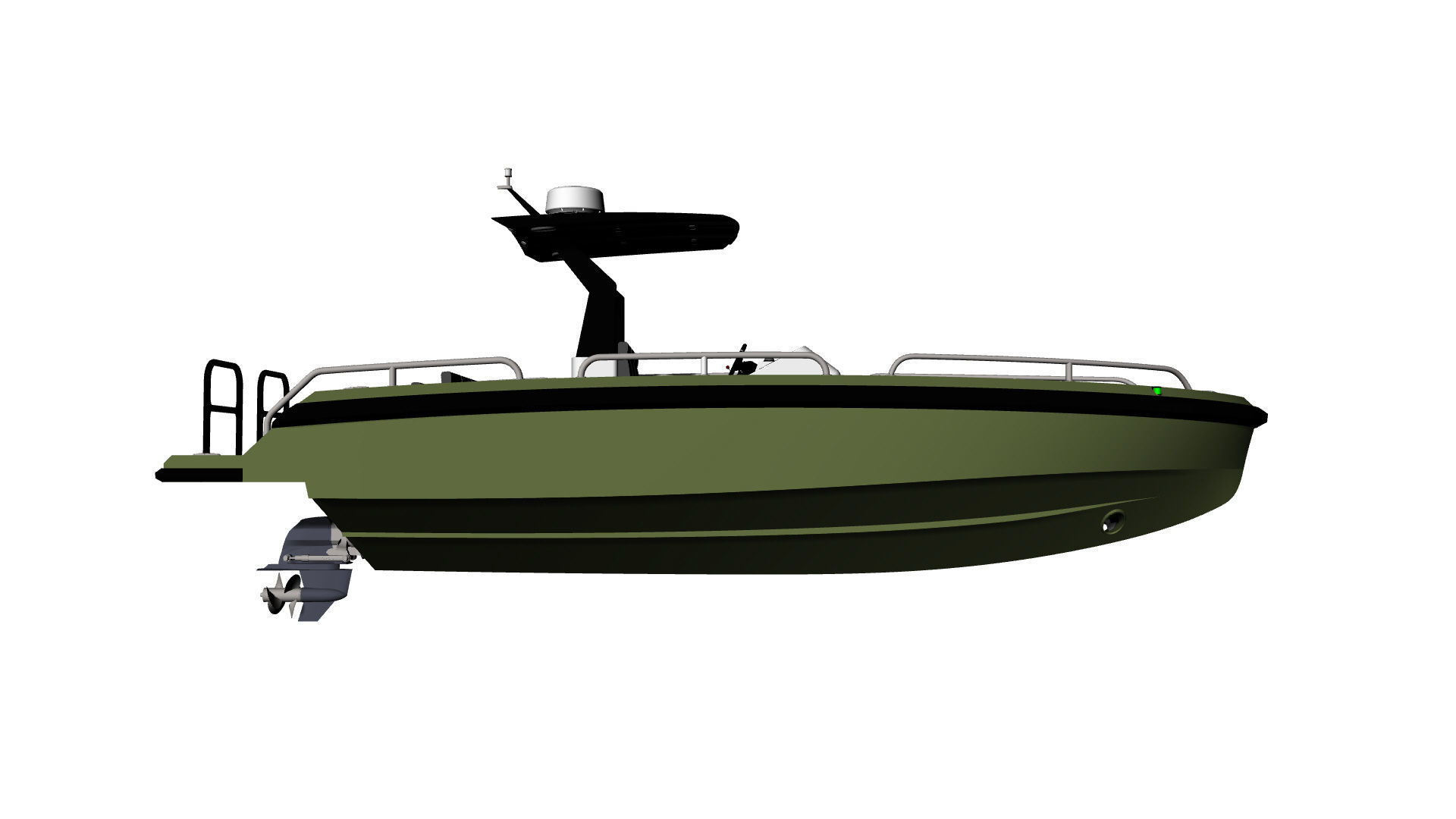 8 Meter Yacht Tender Runabout  3D model_37