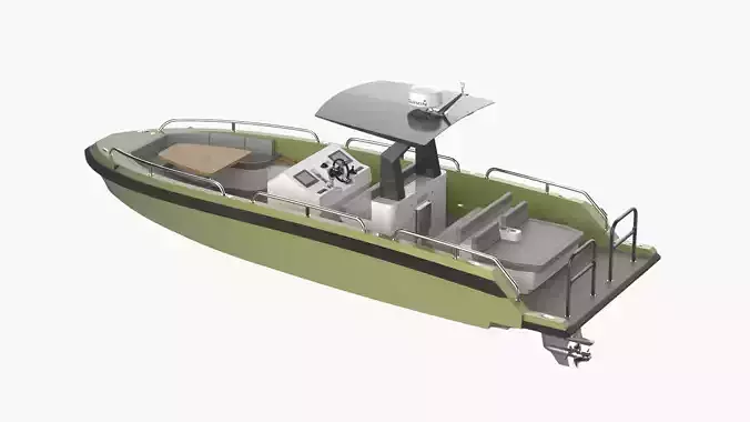 8 Meter Yacht Tender Runabout  3D model