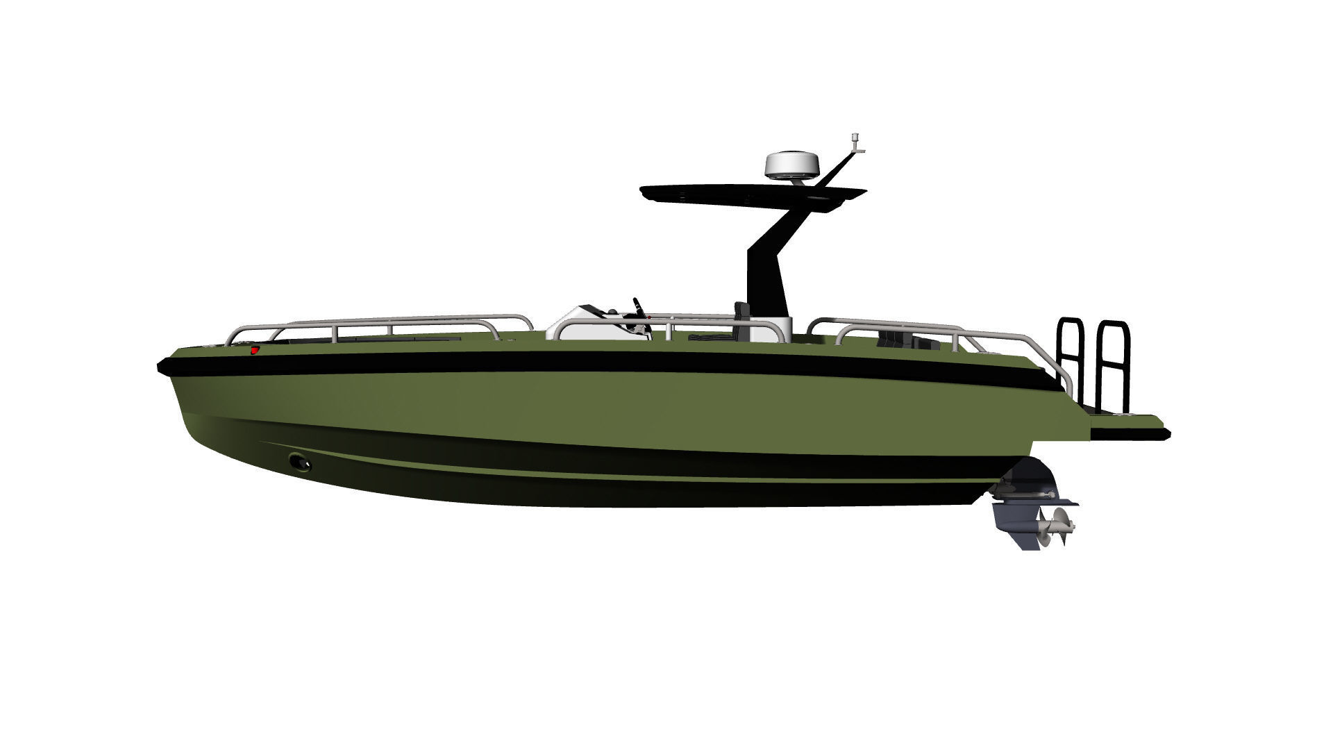 8 Meter Yacht Tender Runabout  3D model_29