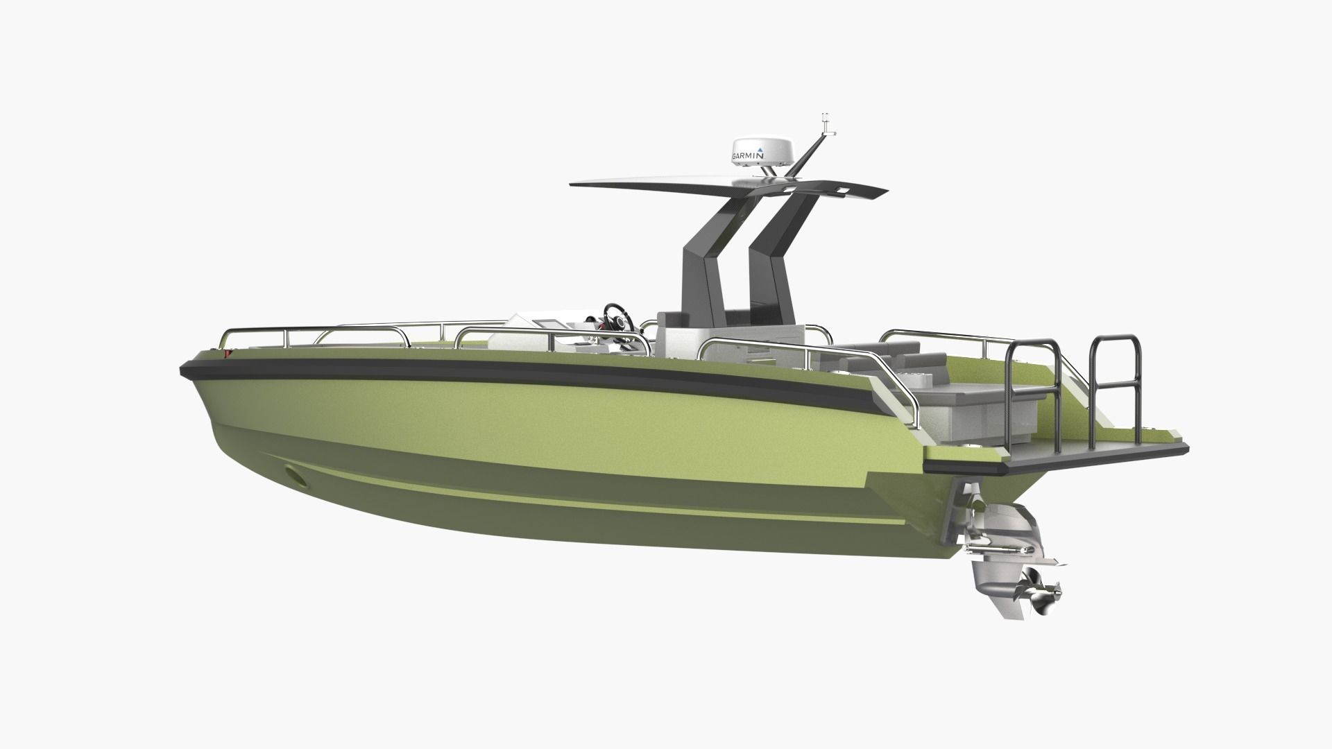 8 Meter Yacht Tender Runabout  3D model_7