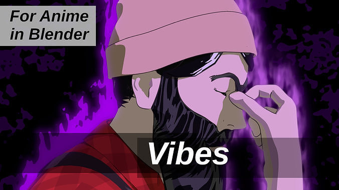 For Anime in Blender - Vibes 3D model