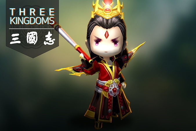 Three kingdoms - Zhou Yu Low-poly 3D model