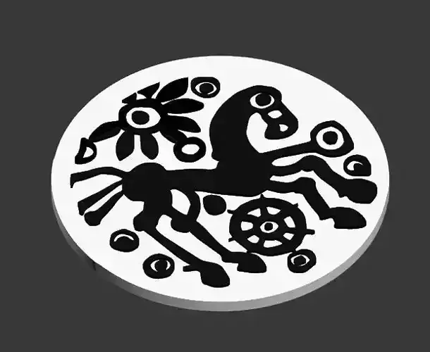 Celtic Gold Quarter Coin Stater 50BC beermat beer 3D print model