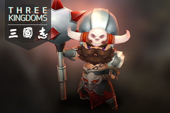 Three kingdoms - Additional Hero il Low-poly 3D model