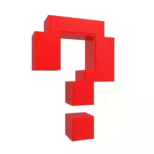 Question Mark Pixelated Red