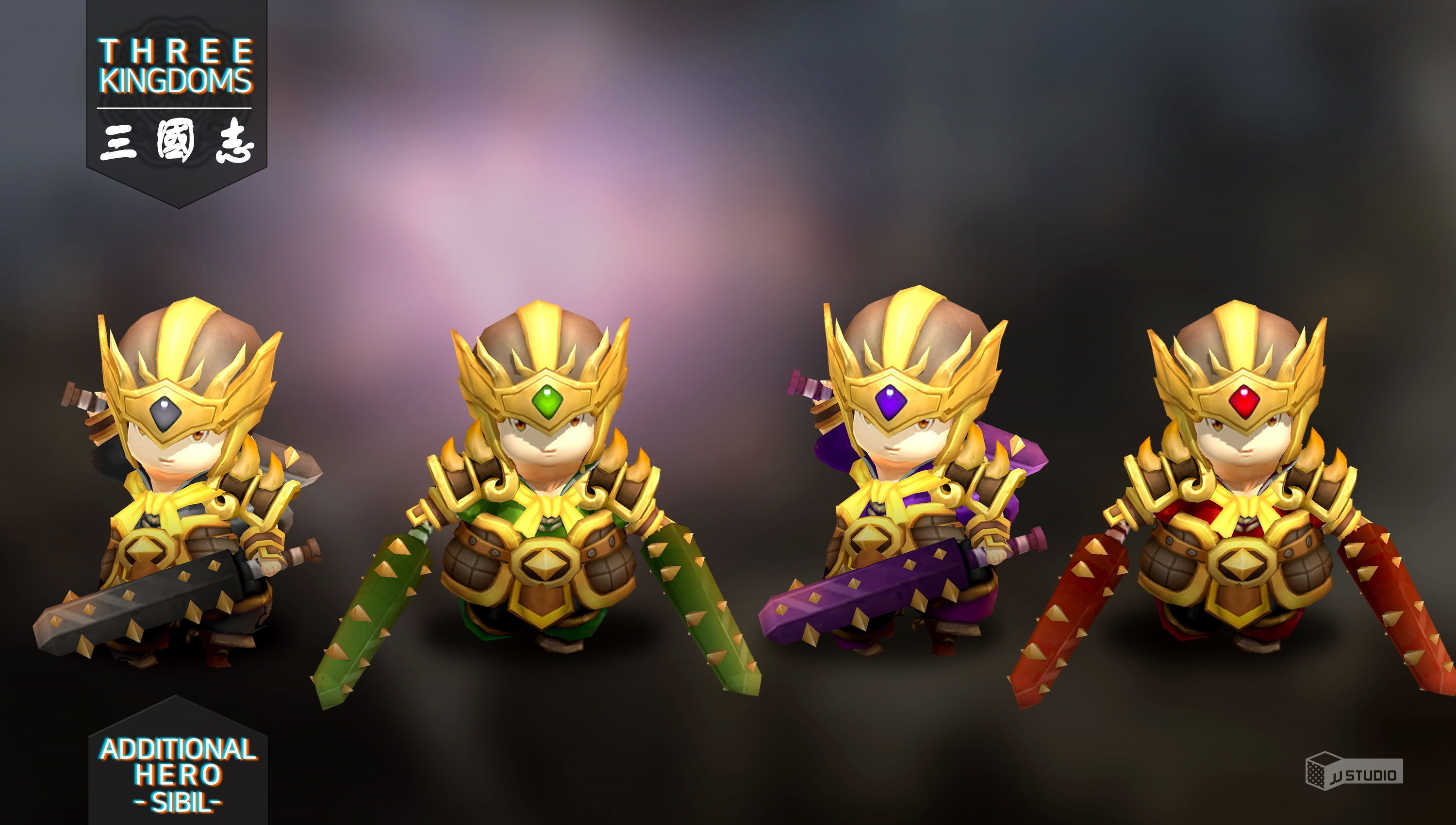 Three kingdoms - Additional Hero Sibil Low-poly 3D model_3